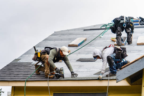 Professional Emergency Roof Repair technician working in West Edmeston, NY